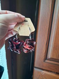 orecchini con potpourri,in resina