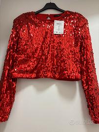 Maglia paillettes tg. M nuova
