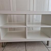 KALLAX panca scaffale bianco (77x41) + EKET piedi 