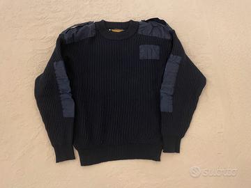 Maglione in lana blu uomo