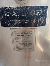 serbatoio per alimenti  in acciaio inox 