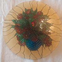 Orologio in vetro da parete artigianale