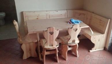 coppia sedie  tirolesi o Western  in pino grezzo 