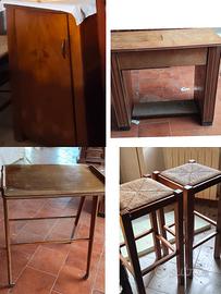 sgabelli e mobilie porta macchina da cucire 