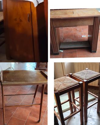 sgabelli e mobilie porta macchina da cucire 