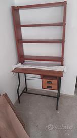 Scrittoio con libreria anni 50/60