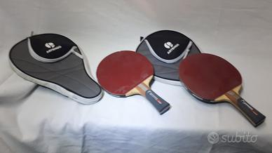 Racchette ping pong con fodero e palline