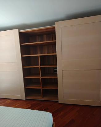 ARMADIO ARTIGIANALE TOSCANO ACERO E NOCE – 4 METRI