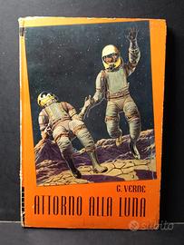 Libro "Attorno alla luna" di Jules Verne vintage