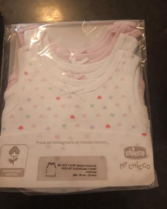 set di canottiere intime Chicco con spalla larga e