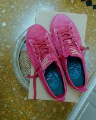 Sneakers Camper camoscio rosa