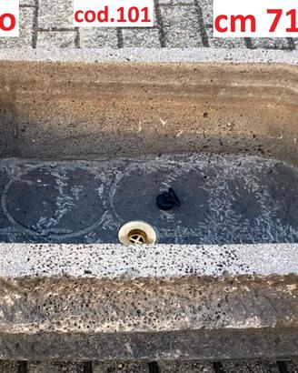 Vasca lavello fontana fioriera in basalto