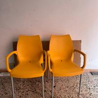 Coppia di sedie Gaber modello tulip con braccioli