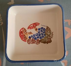 Pirofila quadrata in ceramica da forno Cardin