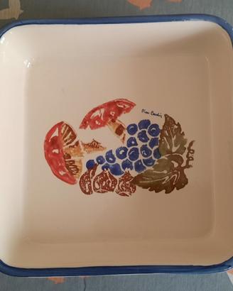 Pirofila quadrata in ceramica da forno Cardin