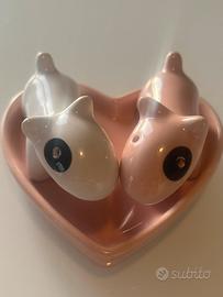 sale e pepe San Valentino cuore in ceramica