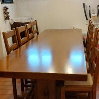 Tavolo piu sedie in ROVERE
