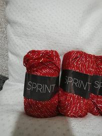 Filato di cotone rosso brillante