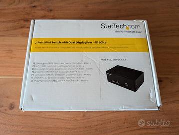 Switch KVM 2 porte DisplayPort 4k 60 Hz + cavi