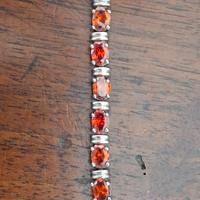 Bracciale in argento 925 e pietre dure anni'80