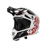 Casco Acerbis X-Track bianco lucido nero rosso bia