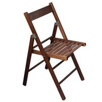 SEDIA PIEGHEVOLE MARRONE LEGNO MASSICCIO