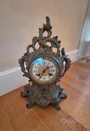 Orologio da tavolo in bronzo vintage XIX secolo