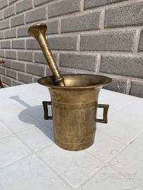 Mortaio antico di bronzo raro e da collezione