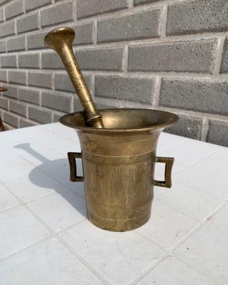 Mortaio antico di bronzo raro e da collezione