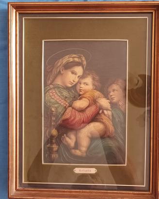 Madonna della Seggiola Raffaello con cornice 35x45
