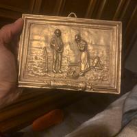 Quadro in bronzo o ottone vintage