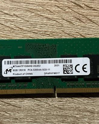 RAM Micron 8 GB - PC4 - Ddr4 - 3200 MHz - (RAM30)