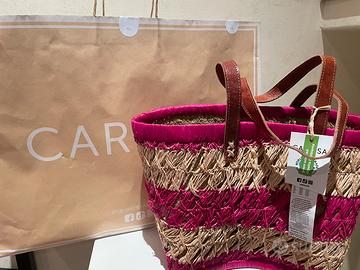 Borsa da mare di paglia Carpisa