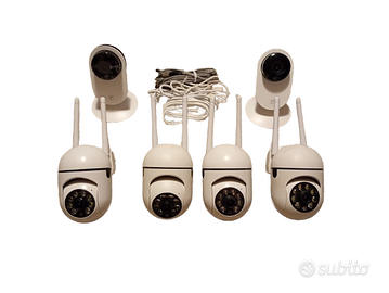 KIT TELECAMERE VIDEOSORVEGLIANZA WIFI 6 PEZZI