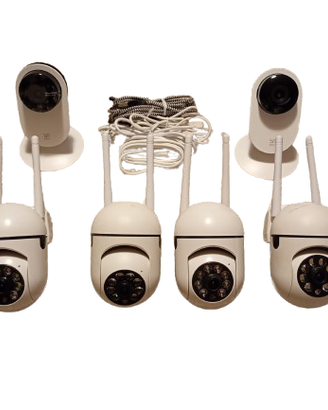 KIT TELECAMERE VIDEOSORVEGLIANZA WIFI 6 PEZZI
