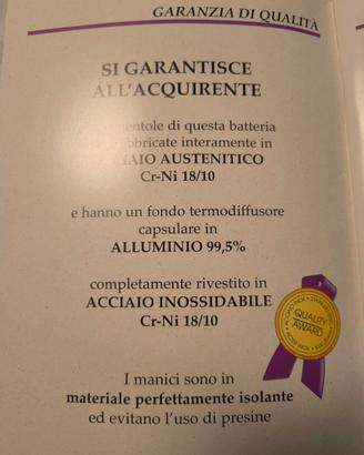 Batteria pentole Tornado