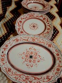 Servizio Piatti e vassoio Deruta ceramiche anni 70