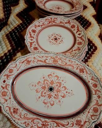 Servizio Piatti e vassoio Deruta ceramiche anni 70