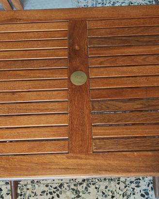 Set Tavolo e 2 sedie serie AMALFI in legno pesante