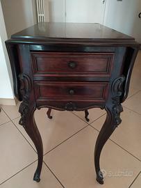 tavolino multiuso vintage in stile luigi filippo