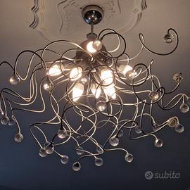 lampadario moderno a 8  luci con swarovski