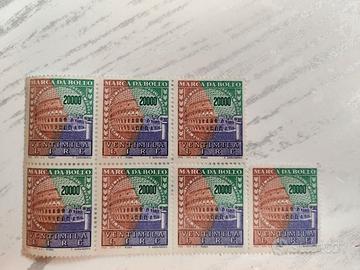 marca da bollo 20000 lire