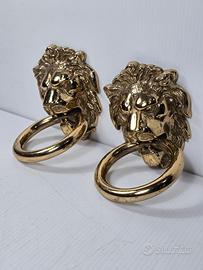 coppia teste di leone vintage made in Italy