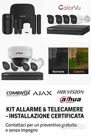 Kit Allarme e Telecamere-Installazione certificata