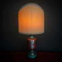 Lampada da tavolo anni 50/60 dipinta a mano