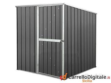 Box giardino lamiera acciaio 175x185 grigio scuro