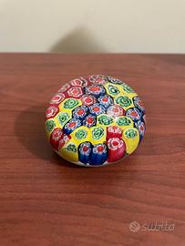 FERMACARTE IN VETRO DI MURANO MILLEFIORI MURRINA