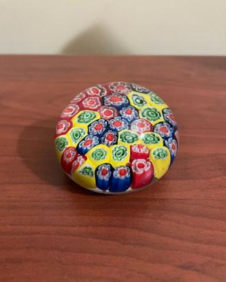 FERMACARTE IN VETRO DI MURANO MILLEFIORI MURRINA