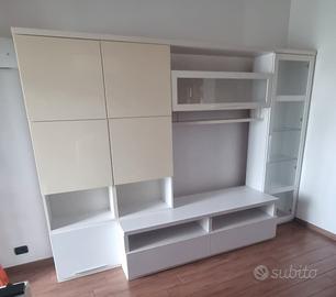 Parete Attrezzata - Mobile Soggiorno Bianco