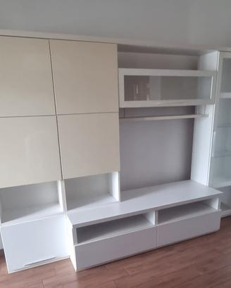 Parete Attrezzata - Mobile Soggiorno Bianco